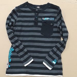 H & M Boy's Striped L/S Shirt